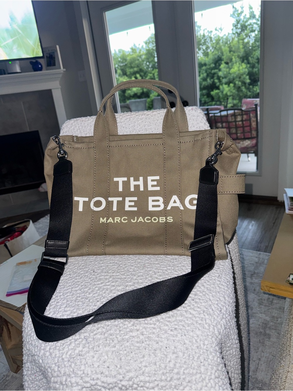 Marc Jacobs Olive Green 'The Tote Bag' with Black Strap